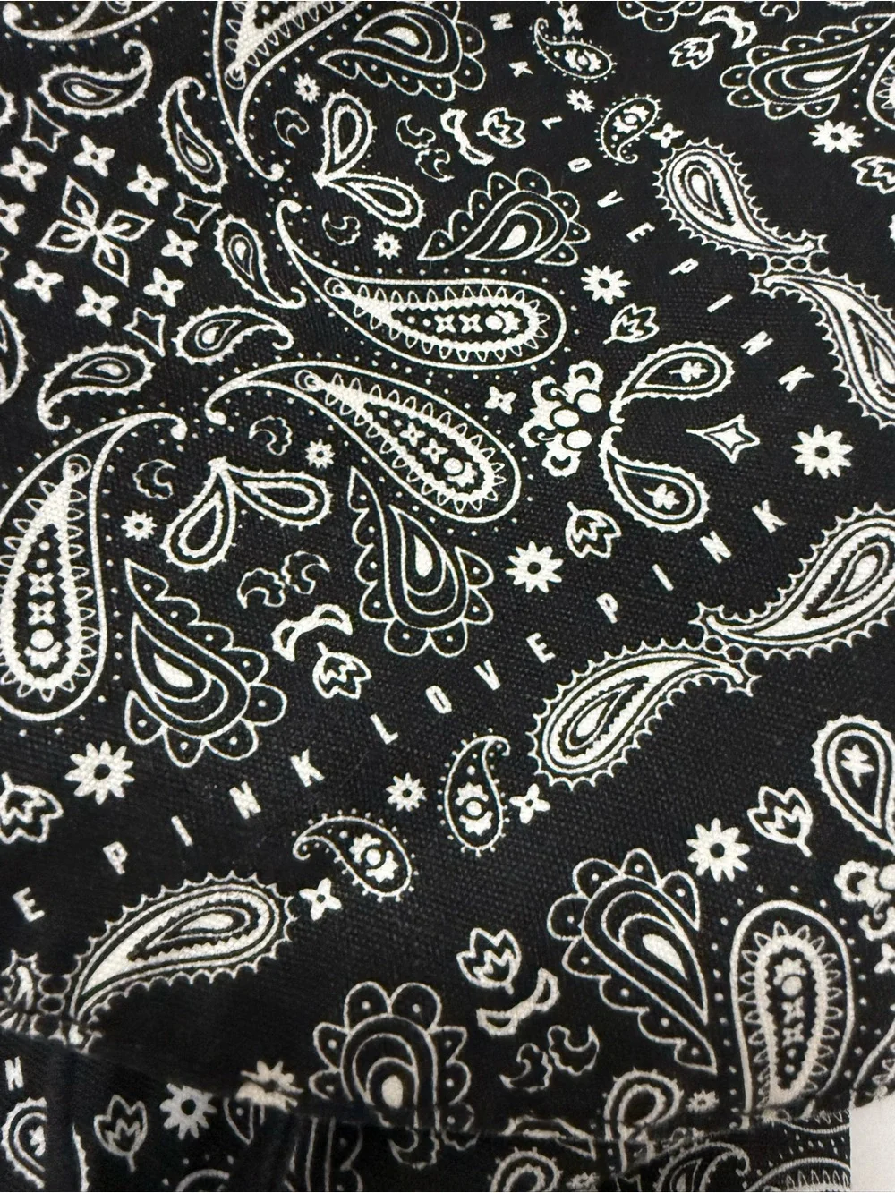 Pink Victoria’s Secret Black Paisley Drawstring Backpack - Casual Women’s Bag